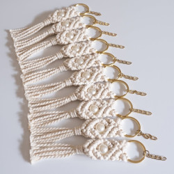 جاکلیدی فانتزی مرواریدی مکرومه جاکلیدی فانتزی مرواریدی مکرومه