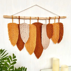 دیوارکوب مکرومه بافی دکوراتیو پاییزه دیوارکوب مکرومه بافی دکوراتیو پاییزه