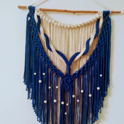 دیوار کوب مکرومه بافی مدل سورمه ای دیوار کوب مکرومه بافی مدل سورمه ای