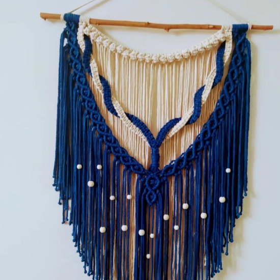 دیوار کوب مکر‌ومه بافی مدل سورمه ای