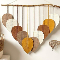 آویز برگ مکرومه مدرن طرح نارون آویز برگ مکرومه مدرن طرح نارون