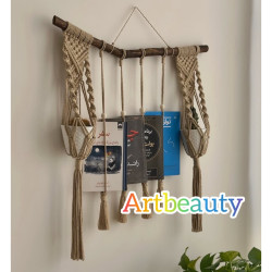 اویز گلدان دوتایی با هولدر کتاب مکرومه ترکیبی اویز گلدان دوتایی با هولدر کتاب مکرومه ترکیبی