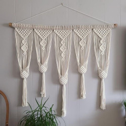 اویز گل مکرومه چند گلدانه رنگ دلخواه اویز گل مکرومه چند گلدانه رنگ دلخواه