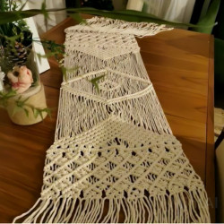 رانر مکرومه طرح لوزی برند آرت بیوتی رانر مکرومه طرح لوزی برند آرت بیوتی