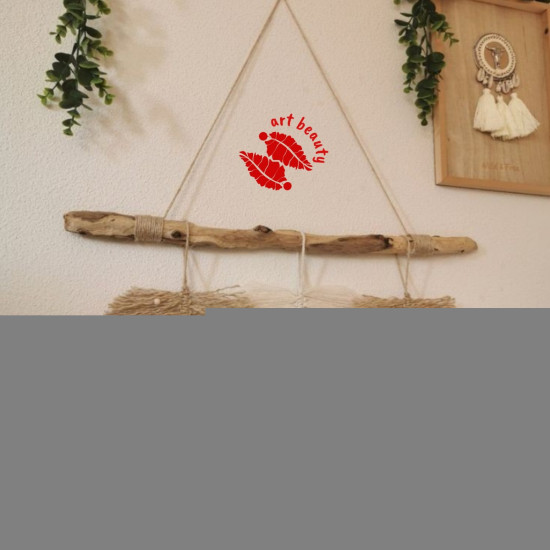 دیوارکوب برگ مکرومه و کنف ترکیبی مدل سنتی