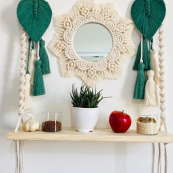 ست خاص و ترند شلف دیوار مکرومه بافی همراه ایینه مکرومه ست خاص و ترند شلف دیوار مکرومه بافی همراه ایینه مکرومه