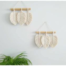 دیوارکوب 3 برگ مکرومه مدل مینیمال برند آرت بیوتی دیوارکوب 3 برگ مکرومه مدل مینیمال برند آرت بیوتی