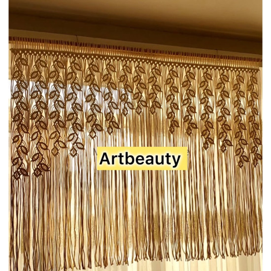 پرده مکرومه بافی مدل جوانه