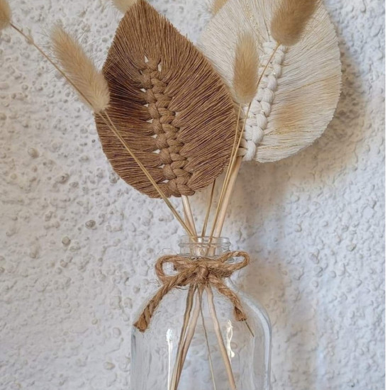 شاخه برگ‌مکرومه بافی دکوراتیو