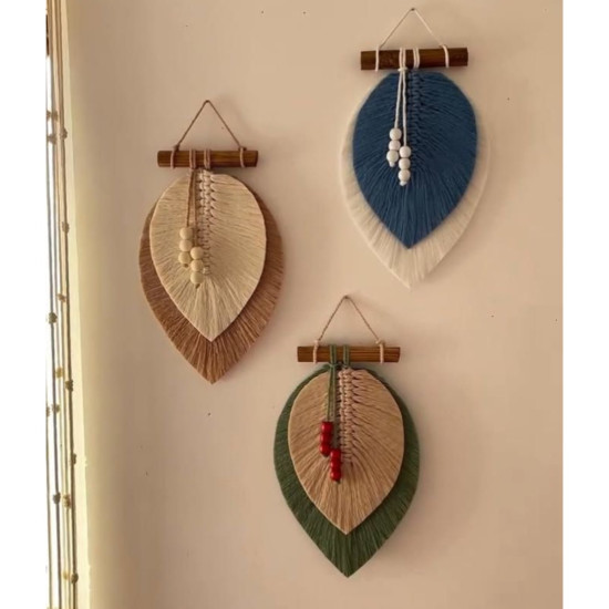 دیوارکوب دو برگ مکرومه طرح پناه