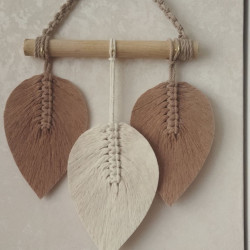 جاکلیدی مکرومه بافی سه برگ جاکلیدی مکرومه بافی سه برگ