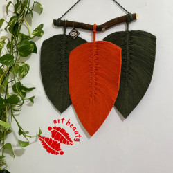 دیوارکوب سه برگ مکرومه مدل سام دیوارکوب سه برگ مکرومه مدل سام