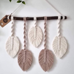 دیوارکوب برگ مکرومه پیچی طرح مینو دیوارکوب برگ مکرومه پیچی طرح مینو