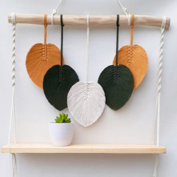 شلف مکرومه چوبی دکوراتیو طرح پری شلف مکرومه چوبی دکوراتیو طرح پری