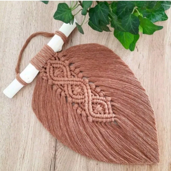 دکوری تک برگ مکرومه بافی طرح مهتاب