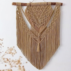 دیوارکوب آویز دکوراتیو مکرومه مدل آیناز رنگ دخواه دیوارکوب آویز دکوراتیو مکرومه مدل آیناز رنگ دخواه