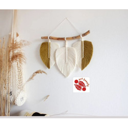 دیزاین برگ مکرومه مدل دورنگ برند آرت بیوتی دیزاین برگ مکرومه مدل دورنگ برند آرت بیوتی