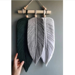 دیوارکوب مکرومه بافی پر طرح برگ دیوارکوب مکرومه بافی پر طرح برگ