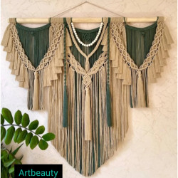 دیوارکوب شاهانه مکرومه بافی طرح زرباف دیوارکوب شاهانه مکرومه بافی طرح زرباف