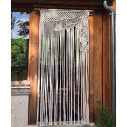 پرده جوانه مکرومه بافی طرح پیچک پرده جوانه مکرومه بافی طرح پیچک