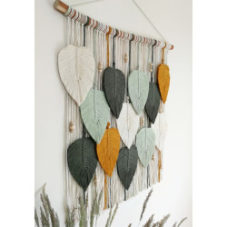 دیوارکوب برگ مکرومه بافی دکوراتیو طرح آنام دیوارکوب برگ مکرومه بافی دکوراتیو طرح آنام