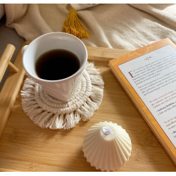 زیر لیوانی مکرومه گرد زیر لیوانی مکرومه گرد