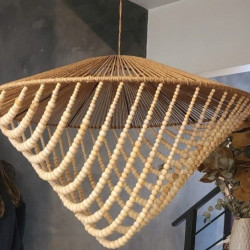 لوستر رافیا مدل مخروط لوستر رافیا مدل مخروط