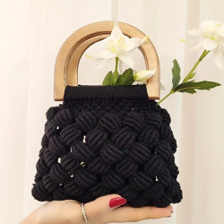 کیف مجلسی مکرومه بافی کیف مجلسی مکرومه بافی