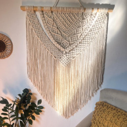 دبوارکوب لاکچری پر بافت مکرومه طرح نقره فام دبوارکوب لاکچری پر بافت مکرومه طرح نقره فام