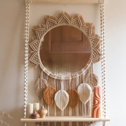 ست خاص و جذاب آیینه شلف مکرومه بافی