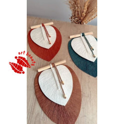 دیوارکوب دو برگ مکرومه بافی دکوراتیو طرح ناهید دیوارکوب دو برگ مکرومه بافی دکوراتیو طرح ناهید