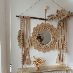 دیوارکوب و ست کامل شلف و اینه مکرومه طرح مینا دیوارکوب و ست کامل شلف و اینه مکرومه طرح مینا