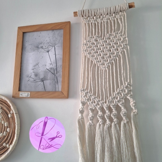 دیوارکوب مکرومه قلب