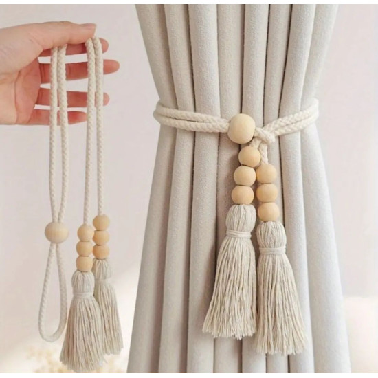 نگه دارنده پرده مکرومه