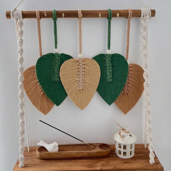 جاکلیدی مکرومه بافی مدل برگ جاکلیدی مکرومه بافی مدل برگ