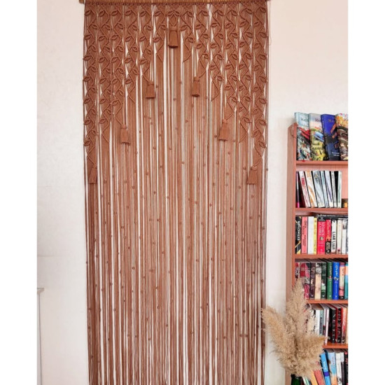 پرده مکرومه بافی طرح جوانه لعلینه