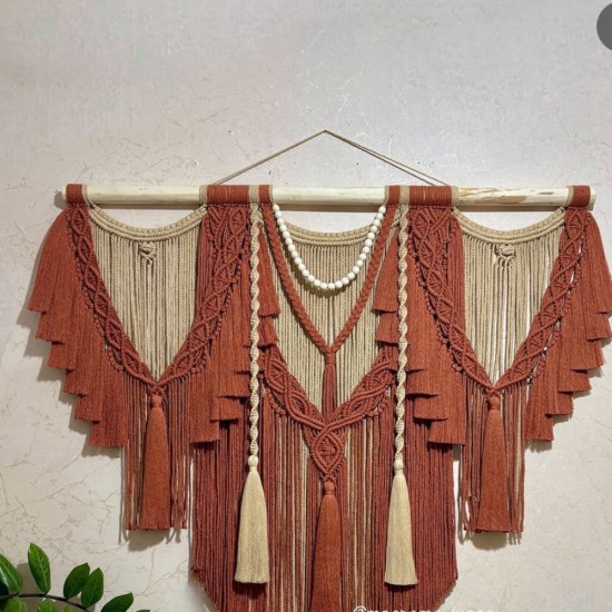 دیوار کوب سایز بزرگ مکرومه بافی