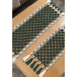 ست دوعددی رومیزی مکرومه طرح ترگل ست دوعددی رومیزی مکرومه طرح ترگل