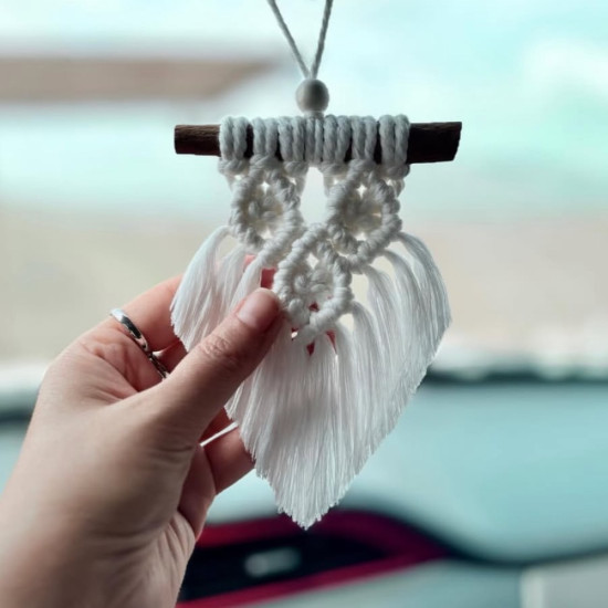 آویر ماشین مکرومه بافی چوب دارچین