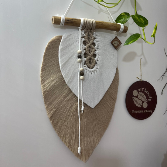 دیوارکوب دوبرگ طرح دار مکرومه بافی مدل سنتی