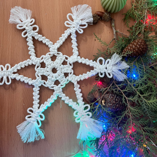 برف مکرومه دکوری و مناسب دیزاین دیوار و پرده